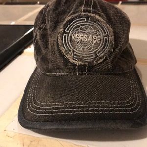 Versace grey denim hat